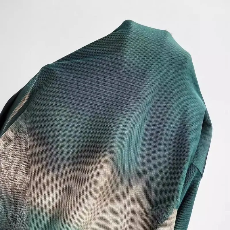 Mesh Long Dress for Women Elegant O-Neck Long Sleeved - Image 4