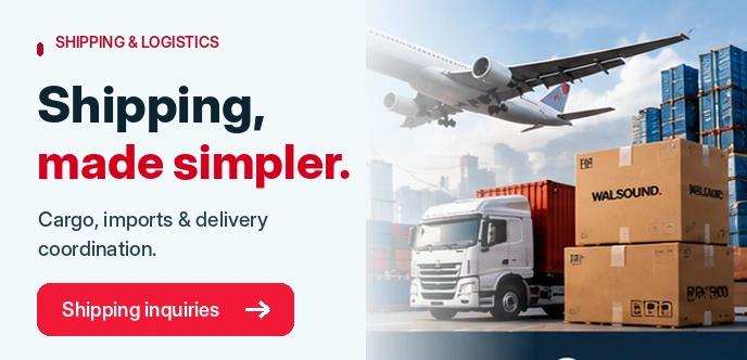 WALSOUND shipping and logistics enquiries