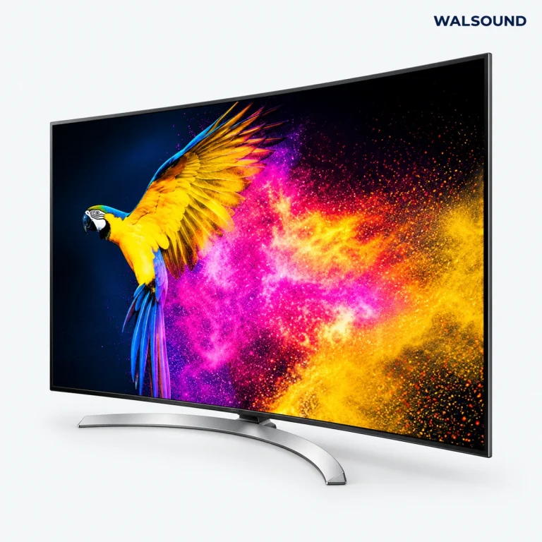 LG television promotional illustration with WALSOUND wordmark