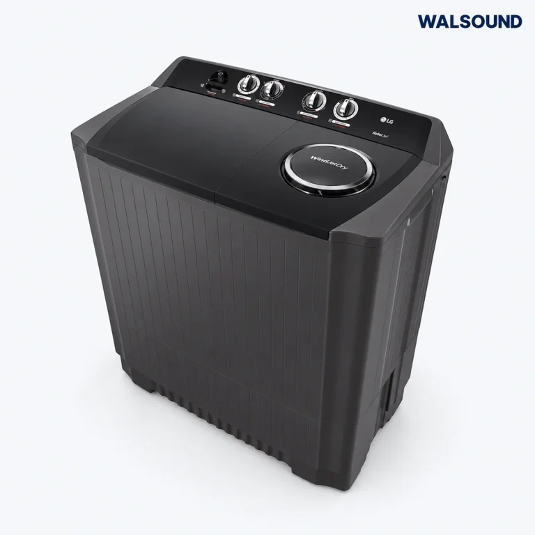 LG 18KG Washing Machine with WALSOUND wordmark